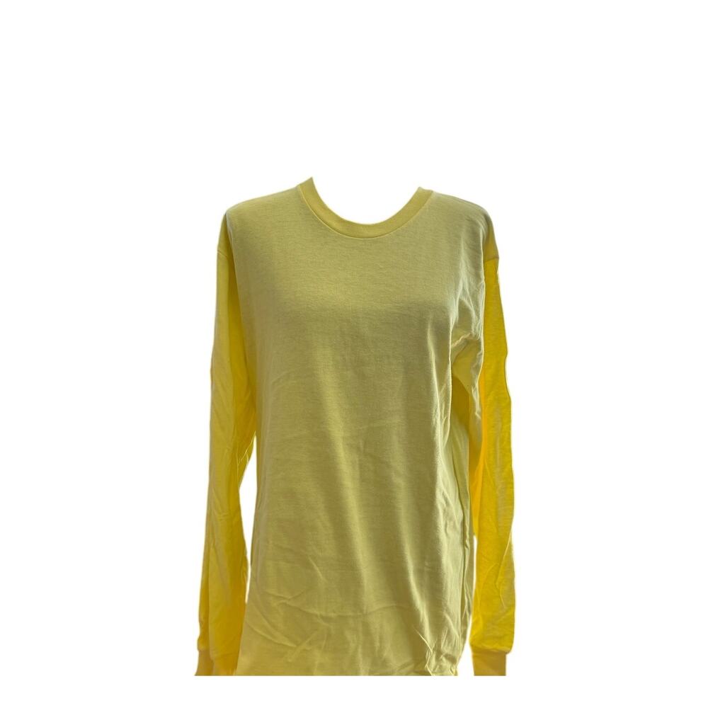 Supreme Yellow Long Sleeve Blank T-Shirt*NEW*Size M